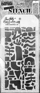 Tim Holtz layering stencil - Cut out Shapes 2