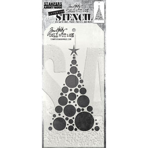 Tim Holtz layering stencil - Modern tree