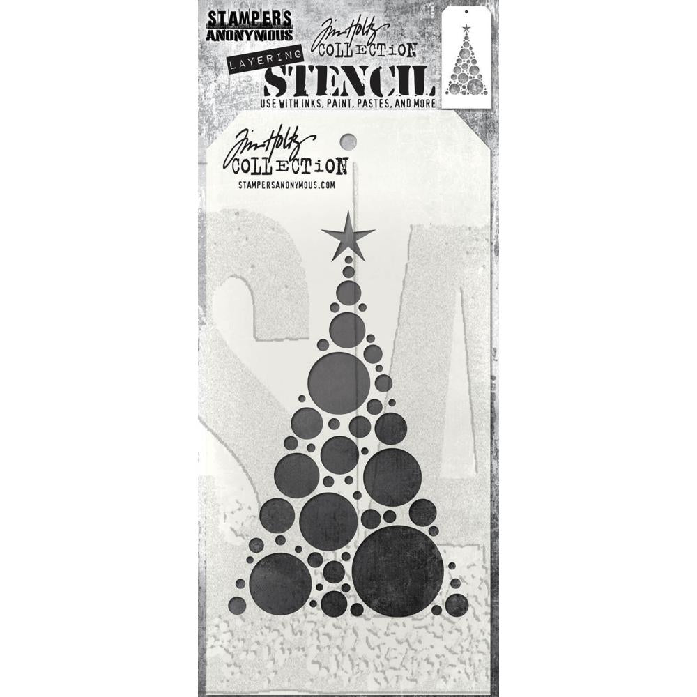 Tim Holtz layering stencil - Modern tree