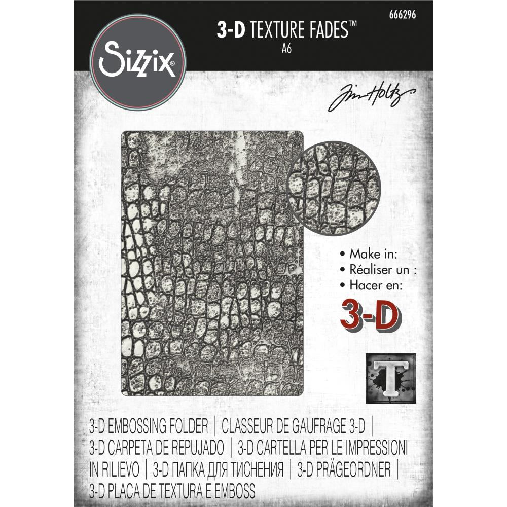 Tim Holtz Texture Fades 3D Embossing Folder - Reptile