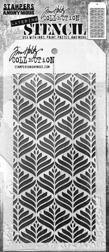 Tim Holtz layering stencil - Deco leaf