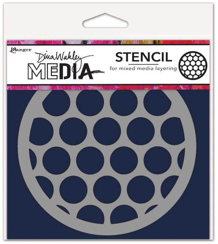 Dina Wakley Stencil - big circles coaster