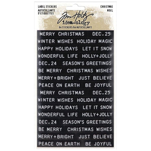 Tim Holtz Idea-ology Label stickers - Christmas 2021