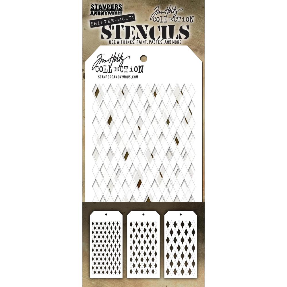 Tim Holtz Shifter multi stencil set 3/Pkg - Harlequin