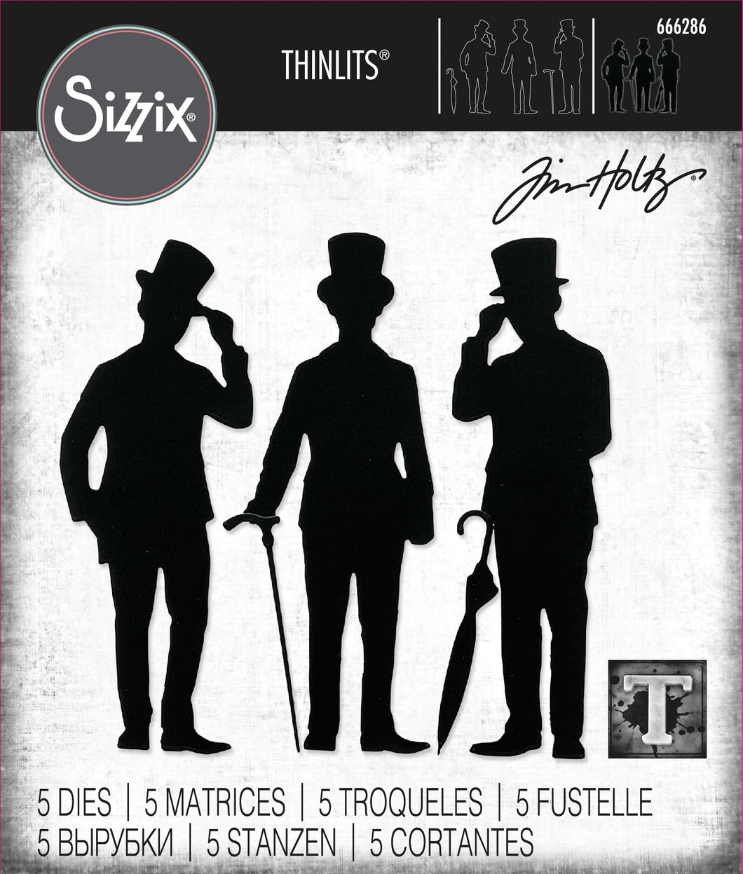 Tim Holtz Sizzix thinlits dies - Gentleman