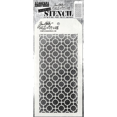 Tim Holtz layering stencil - Linked circles