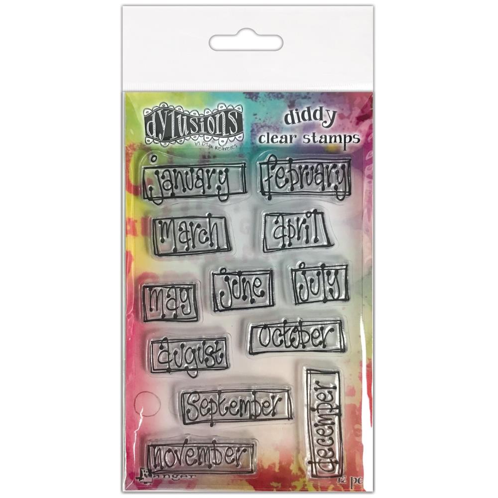 Dylusions - diddy clear acrylic stamps - Boxed monthly
